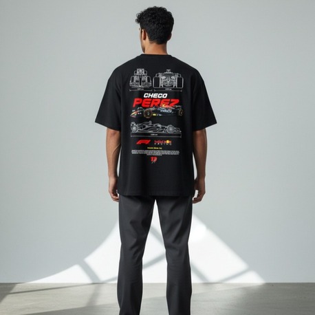 JEXTROWEAR F1 Chece Perez Tasarım Unisex Oversize Tişört