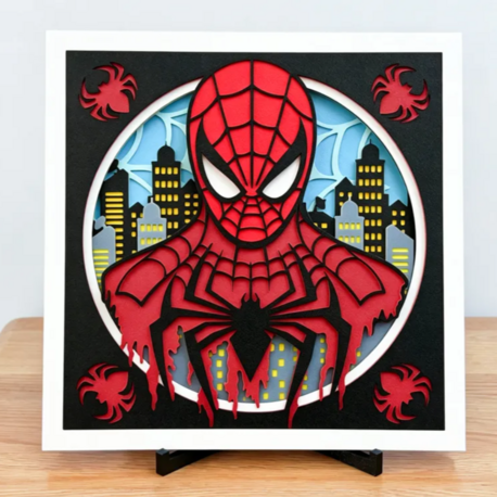 Örümcek Kahraman 3D Katmanlı Pop-Art Tablo (20 cm)