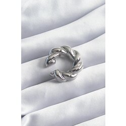Silver Renk Sarmal Model Earcuff Kıkırdak Model Küpe