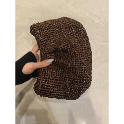 Metalik Kahverengi Clutch El Çantası