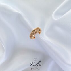 Yıldız Detaylı Gold Kıkırdak Küpe