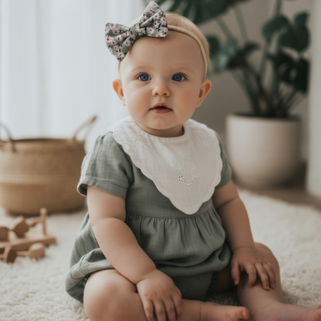YEŞİL bebek saç bandı