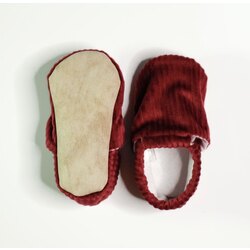 Bordo Renkli Kaydırmaz Bebek Patiği