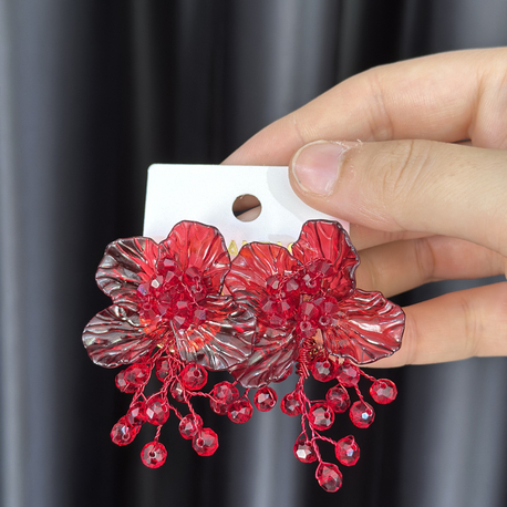Pervane küpe (bordo)