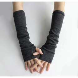 Unisex Aksesuar Örme Kumaş Başparmaktan Geçmeli Parmaksız Kolluk Eldiven