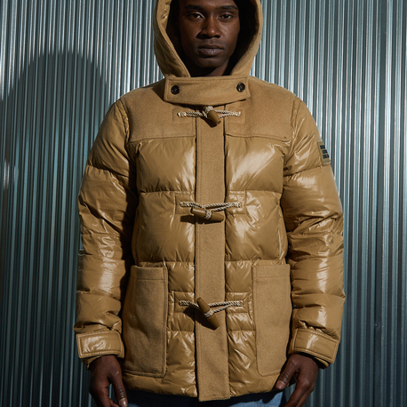 Burberry Kaşmir Detaylı Kaz Tüyü Mont