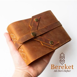 Bereket A6 Yatay Deri Defter