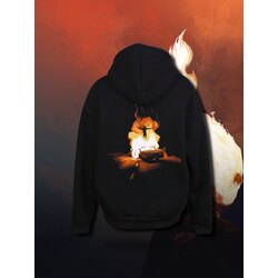 NOIST Siyah Tasarım Sweatshirt (Flameborn)
