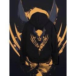 NOIST Siyah Tasarım Sweatshirt (Wolwerine)