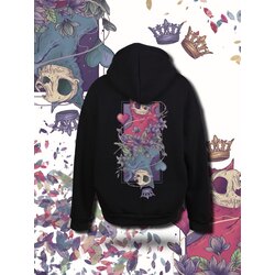 NOIST Siyah Tasarım Sweatshirt (DeathPurr)