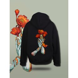 NOIST Siyah Tasarım Sweatshirt (Pereg)