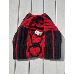 Hearts in Black Wearable Dog Blanket