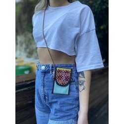 Etnik Desenli Mini Çanta 