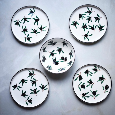 Zeytin Desenli Tabak Takımı 