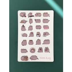 Note Zog Yeni Kawaii Gri Kedi Sticker