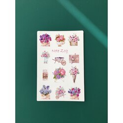 Note Zog Pembe Mektup Sticker Seti