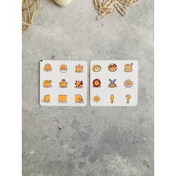 Kawaii Yumurta Sticker Seti 1