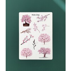 Note Zog Japon Kirazı Sticker Seti
