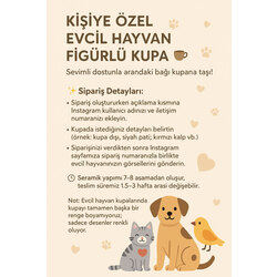 Kişiye Özel Evcil Hayvan Figürlü Seramik Kupa 