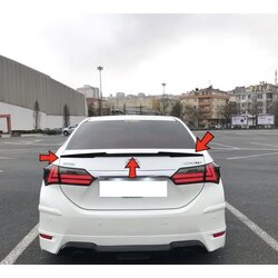 Toyota Corolla (2013-2018) Bagaj Üstü Yarasa Spoiler (Boyalı)