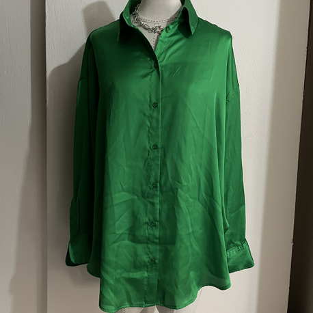 Green Silk Shirt 