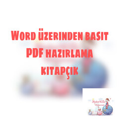 word üzerinden basit PDF hazırlama kitapçığı 