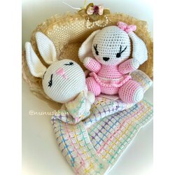 Tavşanlı Uyku Arkadaşı ve Pembe Tavşan İkili Set