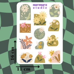 cozy flower sticker