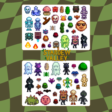 stardew valley Canavar Sticker seti 