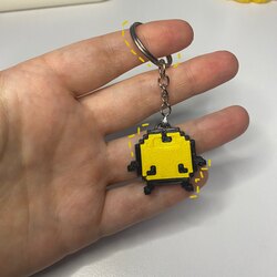 Stardew valley junimo anahtarlık sarı