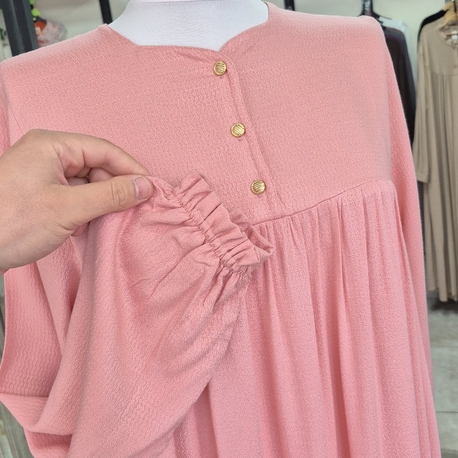 Pembe Robalı Tesettür Elbise 
