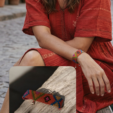 Kilim desen makrome bileklik