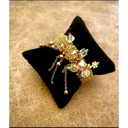 Kristalli gold makrome bileklik