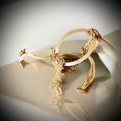 Gold makrome bileklik