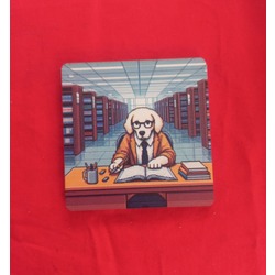 Pupfessor in the Library Magnet