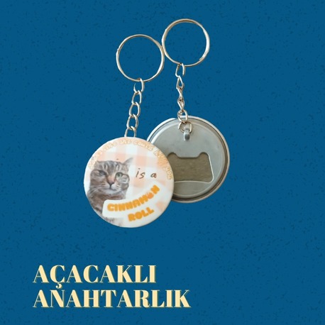 Cinnamon Roll Açacaklı Anahtarlık