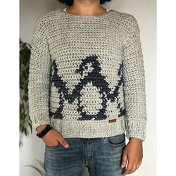 Penguin Desenli Unisex Kazak