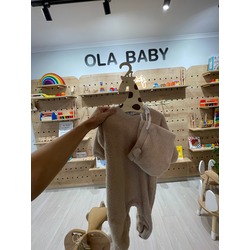 Bebek Unisex Puffy Krem Renk Uzun Tulum