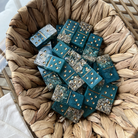 El Yapımı Deniz Temalı Domino Seti