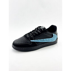 Nike Air Jordan Low Travis Scott Cırt Logo (Siyah-Beyaz)