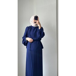 Sare Etekli Takım Lacivert 