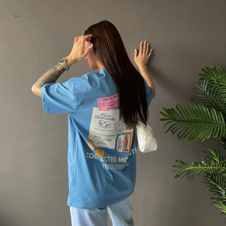 Oversize baskılı tişört