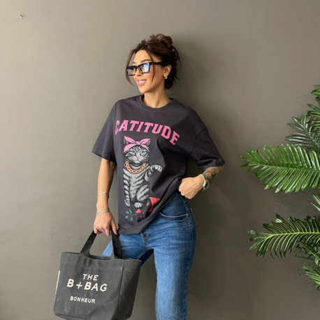 Oversize baskılı tişört