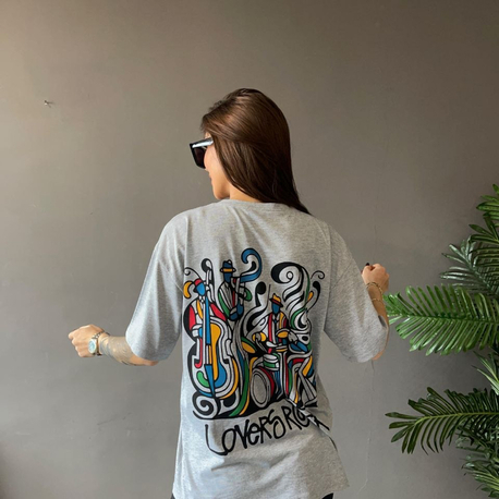 Oversize baskılı tişört