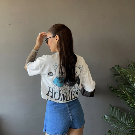 Oversize baskılı tişört