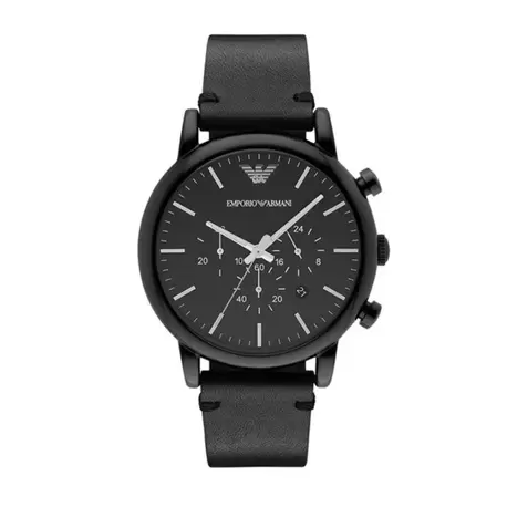 Emporio Armani AR1918 Erkek Kol Saati – Siyah / Deri / Kronograf