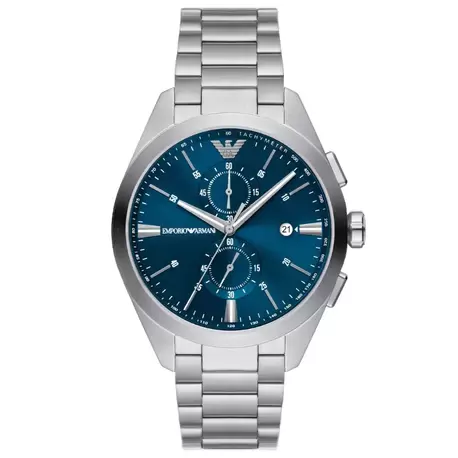 Emporio Armani AR11541 Erkek Kol Saati – Mavi Kadran / Çelik / Kronograf