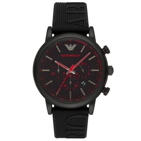 Emporio Armani AR11024 Erkek Kol Saati – Siyah / Silikon / Chronograph