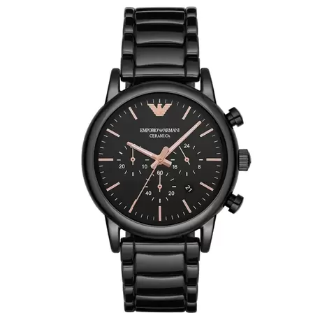 Emporio Armani AR1509 Erkek Kol Saati – Siyah Seramik / Kronograf / 5 ATM