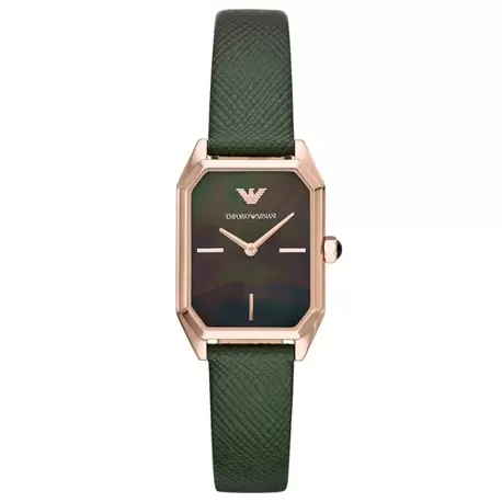 Emporio Armani AR11149 Kadın Kol Saati – Rose Gold Kasa / Yeşil Deri / Inci Kadran